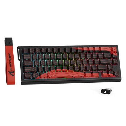 ATTACK SHARK X68PRO HE Wireless Rapid Trigger Gaming Keyboard with Adjustable Actuation, Hot-Swap, RGB Backlit, BT/2.4GHz/Wired