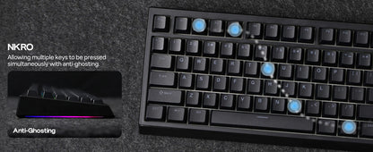 EPOMAKER G84 VIA 80% Layout Hot-Swap Gasket-Mounted Wired/2.4GHz/Bluetooth Wireless Mechanical Keyboard with RGB Backlight
