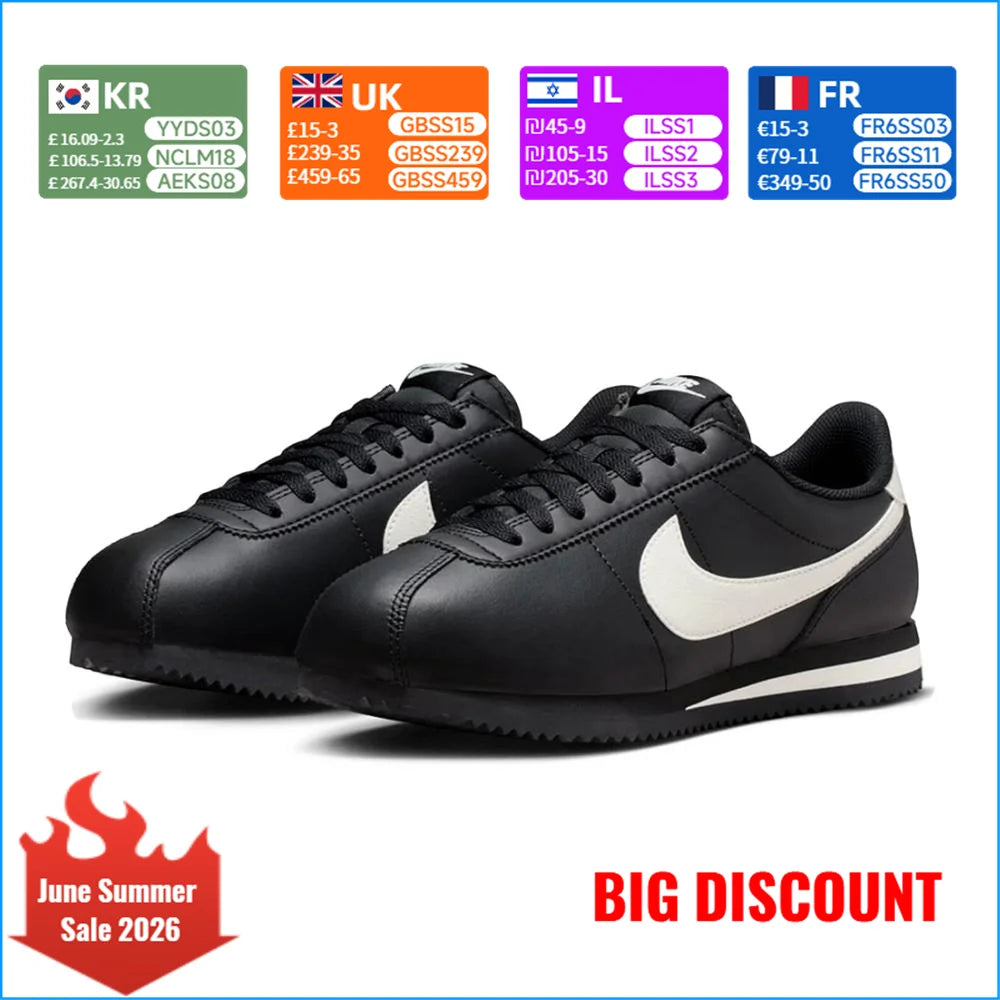 Chaussures de sport confortables et décontractées Nike (NIKE) CORTEZ pour femme – Antidérapantes, résistantes et légères – DN1791-006
