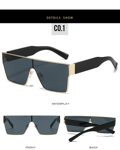 WarBLade Retro Square Sunglasses Men Women 2025 Luxury Brand Designer One Piece Decoration Sun Glasses Men Travelling Eyewear