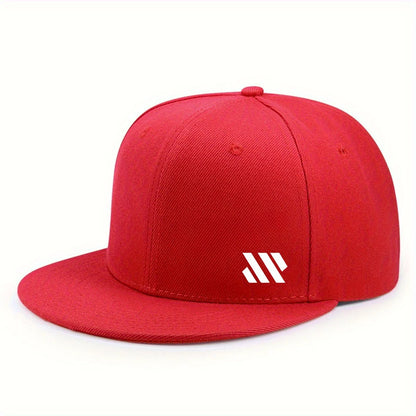 Casquette de baseball avec logo blanc – Casquette unisexe ajustable, respirante, à visière plate – Casquette légère pour les activités de plein air et les voyages – Chapeaux