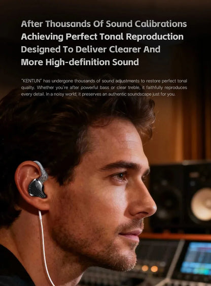 KZ GK Kunten HiFi IEM Earphones 1DD Dynamic Driver In-Ear Earbuds with 2-Pin Detachable Cable, Metal Audiophile Gaming Headset