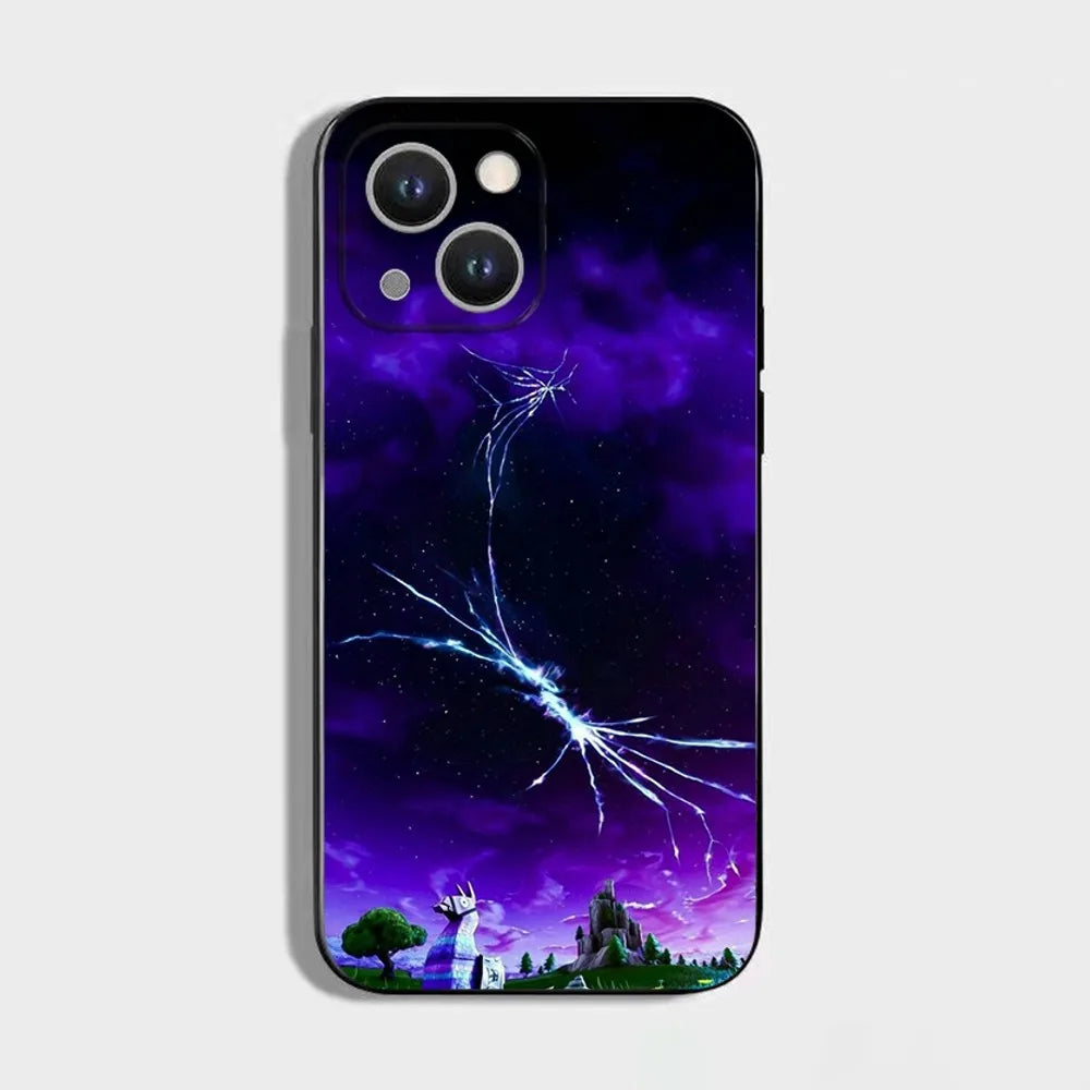 R-Royales F-Fortnites Phone Case For iPhone 16,15,14,13,12,11 Plus,Pro Max,XS,X,XR,SE,Mini,8,7,Soft Silicone Black Cover
