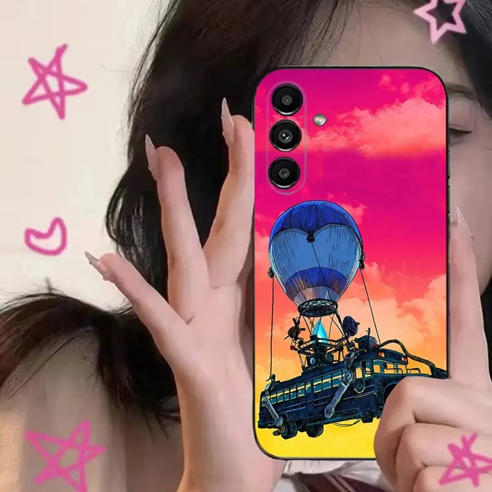 R-Royales F-Fortnites  Phone Case For Samsung S24,S21,S22,S23,S30,Ultra,S20,Plus,Fe,Lite,Note,10,9,5G Black Soft Cover