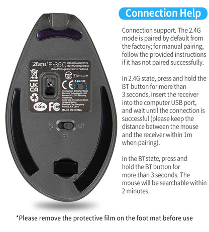 Mouse verticale wireless ricaricabile con display, ergonomico, 6 pulsanti programmabili, gaming per gamer desktop