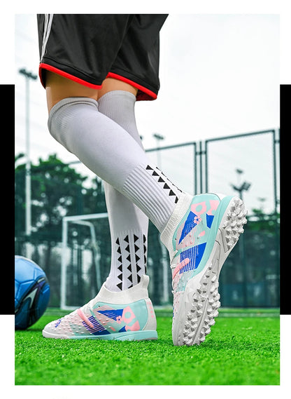 Football Boots Men Professional Soccer Shoes Sneakers Field Long Spikes Outdoor Competition Non-Slip Comfortable Training Shoes