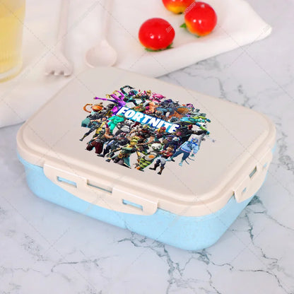 Fortnites Bento Lunch Box Anime Fortress Night Food Storage Containers Kids School Picnic Lunchbox Office Dinner Case Gift 2025
