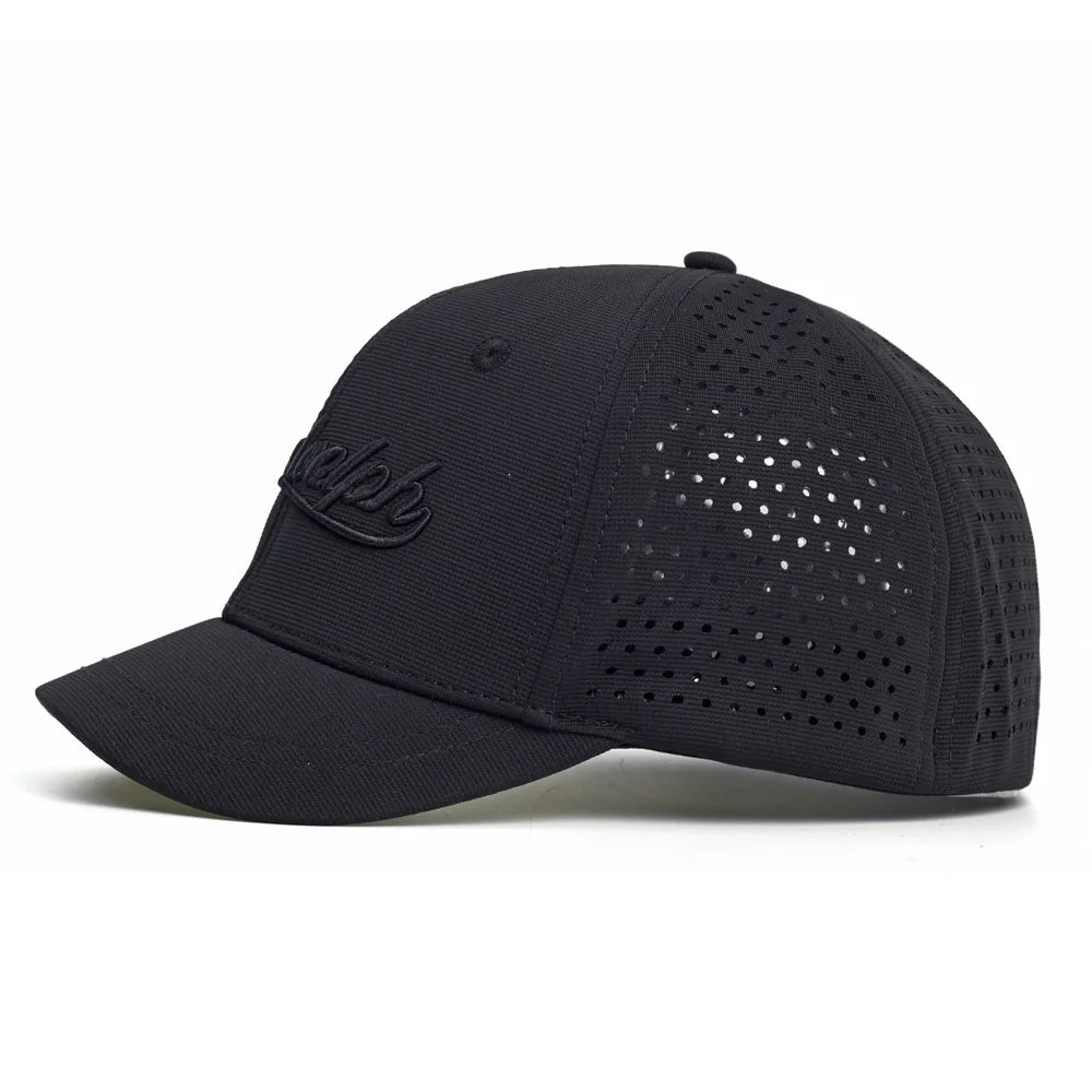 Baseballcap mit kurzem Mesh-Schirm, hinten geschlossen, für Damen und Herren, atmungsaktiv, Snapback-Cap, anliegender Dad Hat, verstellbar, einfarbig, im Trucker-Stil