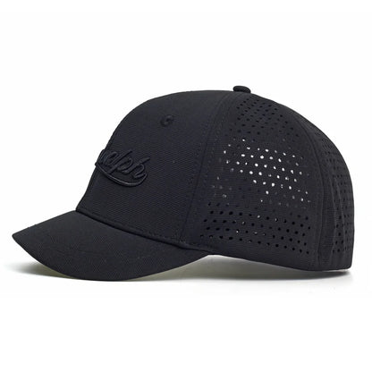 Baseballcap mit kurzem Mesh-Schirm, hinten geschlossen, für Damen und Herren, atmungsaktiv, Snapback-Cap, anliegender Dad Hat, verstellbar, einfarbig, im Trucker-Stil