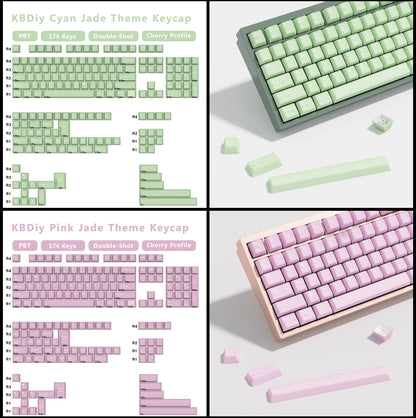 KBDiy GMK Illusion Keycap Cherry Profile Double Shot PBT ISO Keycaps For Gamer Mechanical Keyboard Kit Gaming Point Retro Keycap