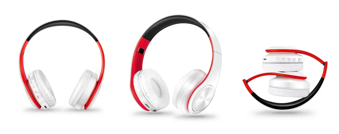 CATASSU Gold Bluetooth Wireless Headphones with Microphone, Stereo Headset, Bluetooth 5.3 Earphones, 40mm HiFi Sound, Foldable Headphones for Android & iOS