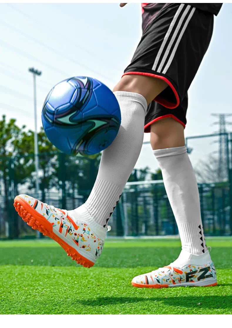 Chaussures de football pour hommes, chaussures de football professionnelles pour l'extérieur, chaussures de match de football, futsal, unisexe, respirantes, crampons d'entraînement, antidérapantes pour gazon