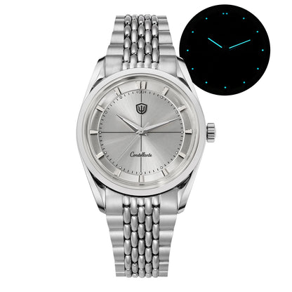 Watchdives WD1954 Arctic Classic 36mm Watch VH31 Sweep Second Movement 316L Stainless Steel Watches Sapphire Crystal Luminova