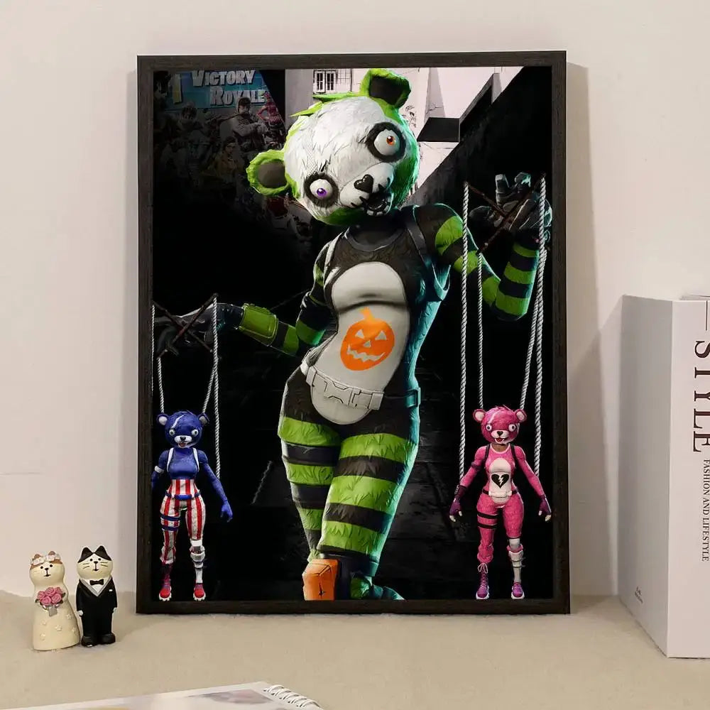 Game F-Fortnite Poster Surprise Home Decoration Picture Wall Art for Study Living Room Decor