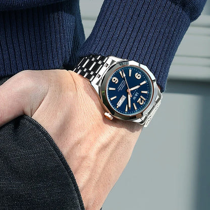 Orologio meccanico di lusso da uomo Reloj CARNIVAL in tungsteno, movimento automatico MIYOTA 8205, impermeabile.