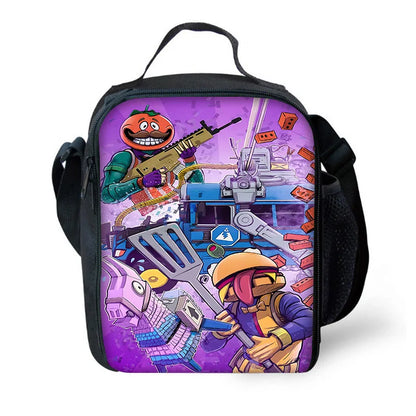 Hot-Game-Kinderrucksäcke mit Lunchbag und Federmäppchen, große Schultaschen für Schüler, Design F – FortniteS, für Jungen und Mädchen, ideales Geschenk