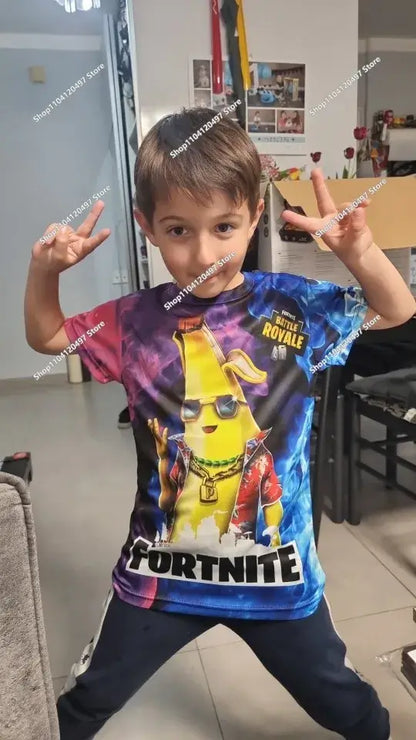 Autumn New Sweatshirt T-shirt  Fortnite 3D Digital Printing Loose Comfortable Hooded Pullover