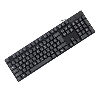 Spanish French Russian Arabic Letter Keycaps Keyboard Gaming Keyboard USB Wired 104 Keys for Computer