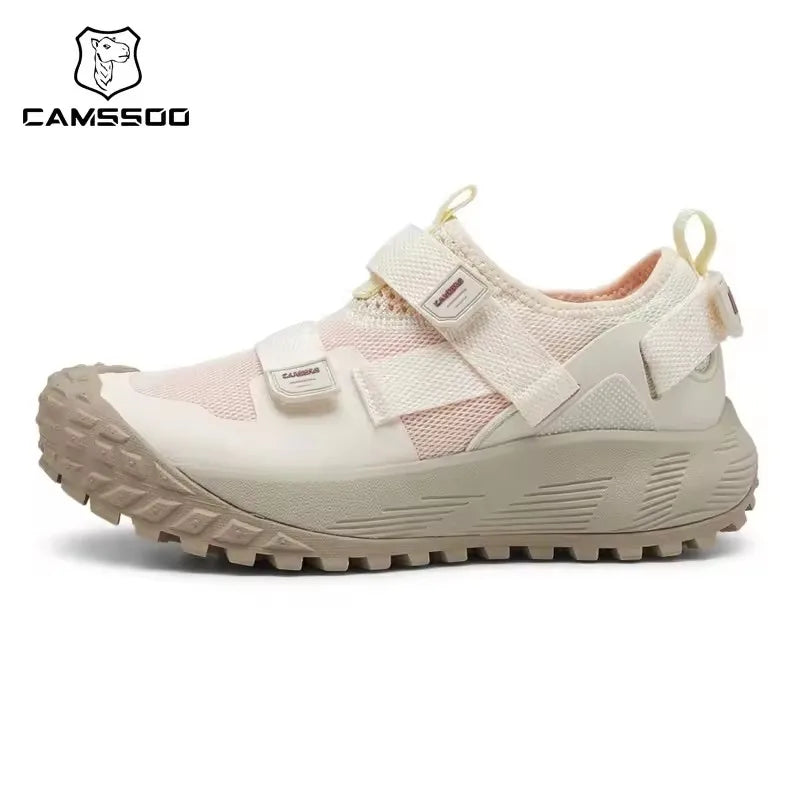 CAMSSOO vandresko til mænd, åndbare sommersko med skridsikker sål, løbesko til rejser, outdoor-sport, stødabsorberende casual støvler og off-road sko