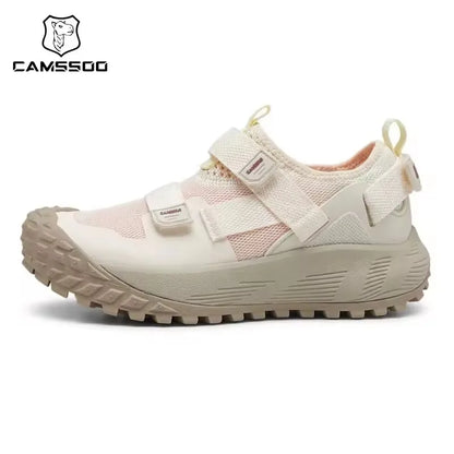 CAMSSOO vandresko til mænd, åndbare sommersko med skridsikker sål, løbesko til rejser, outdoor-sport, stødabsorberende casual støvler og off-road sko