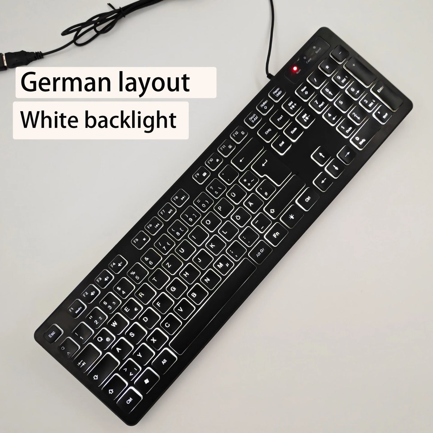 Spanish/French（AZERT）/Russian/Arabic/German keyboard layout Backlit wired Desktop Gaming Keyboard For Desktop Computer office