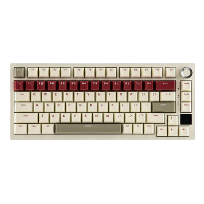 Ajazz AK820 Pro 75% Gasket-mounted Wired/Bluetooth 5.1/2.4G Wireless Mechanical Keyboard with TFT Screen for Win/Mac