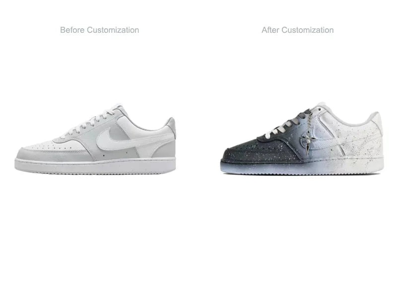 Personalizované tenisky Nike Court Vision „Nightfall“ s přechodem barev, protiskluzové, unisexové nízké tenisky
