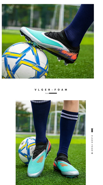 Botas de fútbol para hombre, nuevas, para partido y entrenamiento, calzado de fútbol antideslizante con tacos largos FG, ultraligeras, para exterior, zapatillas, dropshipping