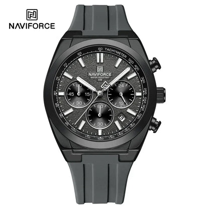Muški ručni sat NAVIFORCE – luksuzni i sportski stil, kvarcni mehanizam, prikaz 24 sata, prozor za datum, kronograf, vodootporan – ideja za poklon za muškarce