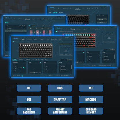 Womier SK75 TMR 75% Wireless Magnetic Mechanical Keyboard Tri-Mode Bluetooth/2.4G/USB-C Hot-Swap Rapid Trigger Aluminum Keyboard