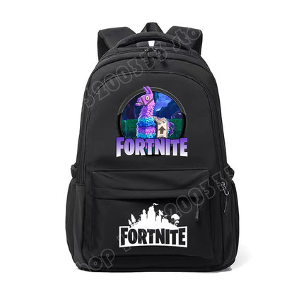 Fortnite-Kinderrucksack, tragbar, mit großem Fassungsvermögen, Schulranzen für Schüler, Schultertasche mit Cartoon-Print, Schulzubehör für Jungen, Geschenk