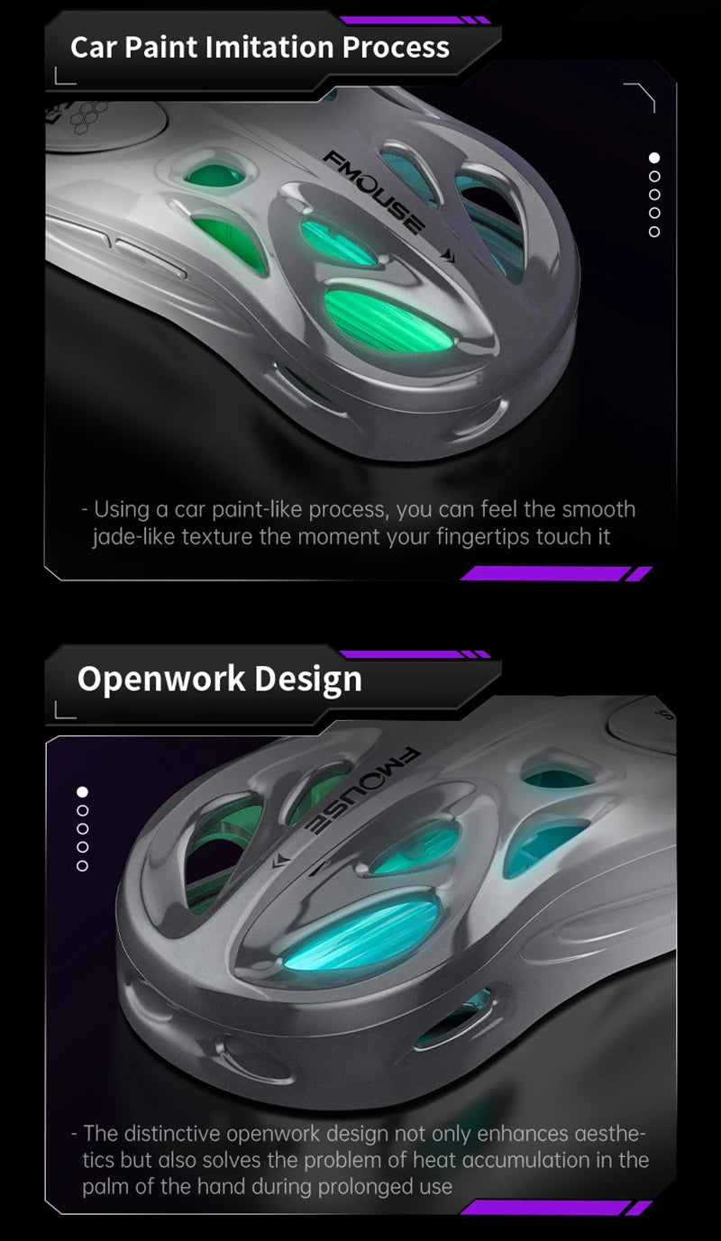 Draadloze 2.4G tri-mode RGB-gamingmuis met hol, lichtgewicht ontwerp, Chroma-verlichting, bekabeld, Bluetooth, e-sports muiscontroller