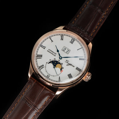 Sugess Watch Tianjin ST25 Automatic Mechanical Movement Real Moonphase Men Watches Luxury Wristwatch Retro Reloj Hombre Sapphire