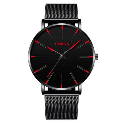 Fashion Mens Watches Top Brand Luxury Quartz Watch Men Casual Slim Mesh Steel Waterproof Sport Watch Relogio Masculino