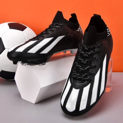 Professional Men Ankle Football Boots Outdoor Grass Cleats Unisex Soccer Shoes Long Spikes FG Football Shoes Chuteira Society