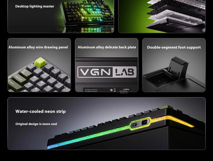 Vgn Neon 75 Mechanical Keyboard Tri Mode E-Sports Magnetic Switch Game Keyboard 75% Hot Swap 8000mah For Pc Accessory Customized