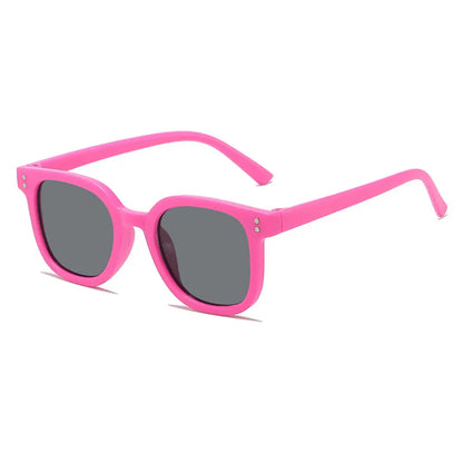 KLASSNUM 2026 Trendy Children's Sunglasses Large Square Black Sun Glasses 2-8 Years Kids Girls Boys Sunglass for Travel Outdoor