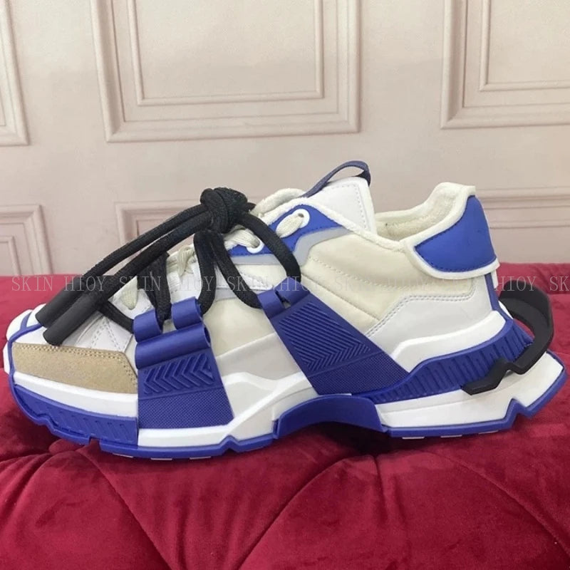 2026 Fashion Women Sneakers Size 35-46 High Quality  Platform Sneaker Men Casual Shoes Sports Running Shoes Lace Up Patchwork