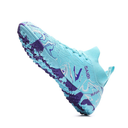 Chaussures de football montantes 2026 avec crampons FG longs et crampons TF, adaptées aux hommes et aux femmes, respirantes et antidérapantes