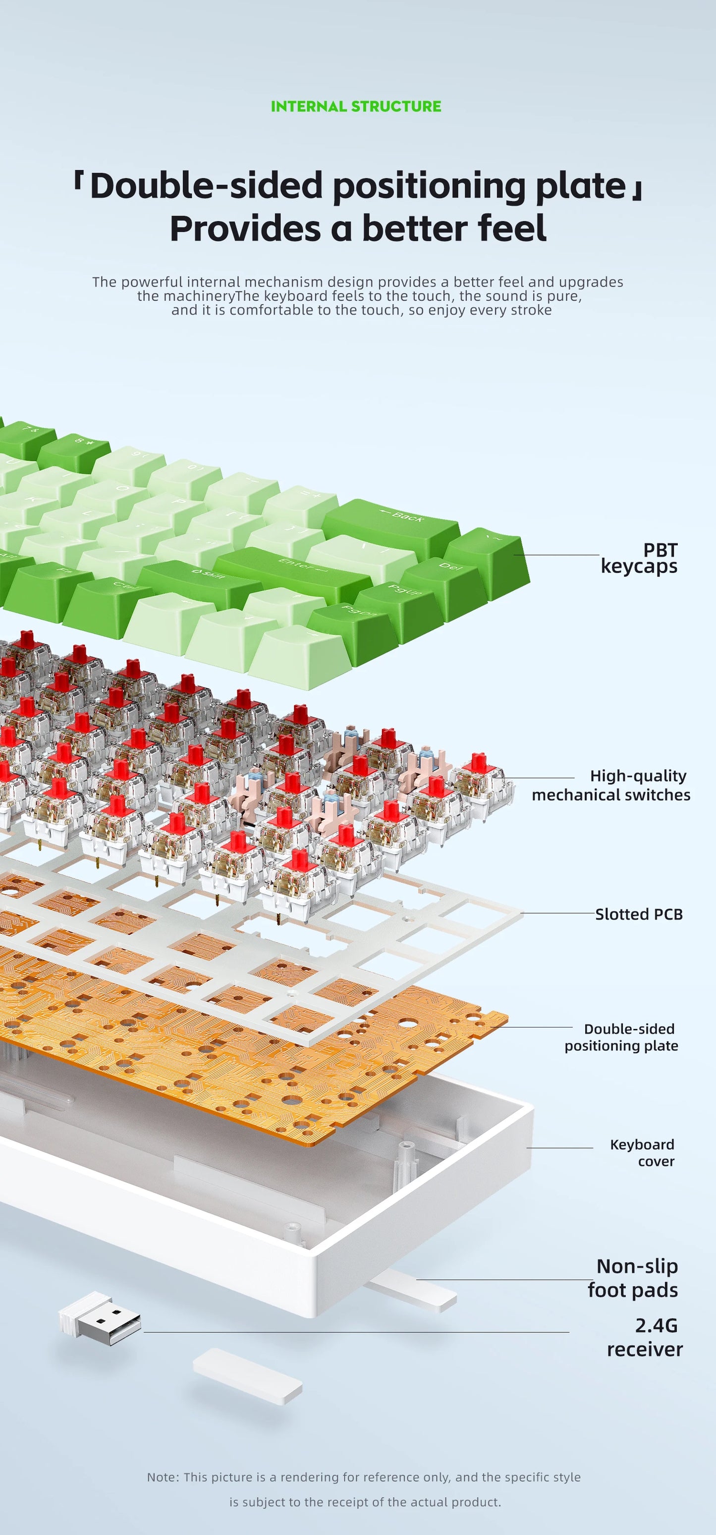 K68    68Key Wireless Mechanical Keyboard Tri-mode Connection,Full Key Hot Swap,RGB lighting Effects,Gasket Muffler Structure, L