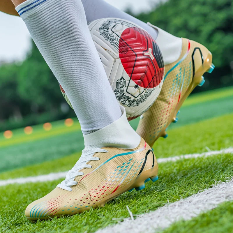 Men Football Boots Professional Outdoor Unisex Soccer Shoes Soccer Training Turf Futsal Match Grass Cleats Non-slip Breathable