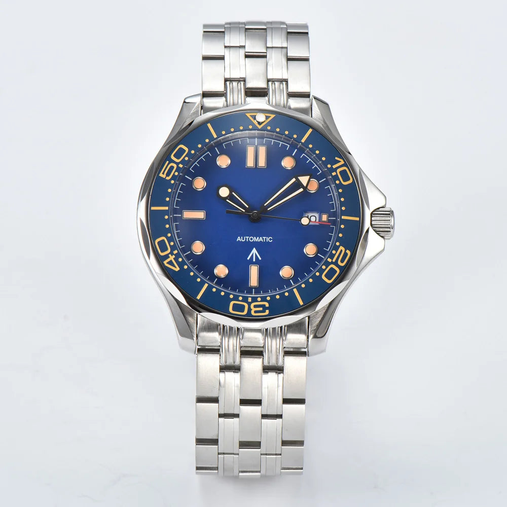 Men's Automatic Mechanical Watch 41mm Stainless Steel Waterproof Case Ceramic Bezel Men's Fashion Business Watch