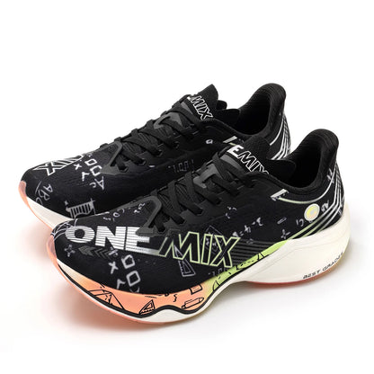 ONEMIX Nylon Carbon Board Marathon Running Racing Shoes, Professional Stable Support, Shock Relief, Ultra-light Rebound Sneakers