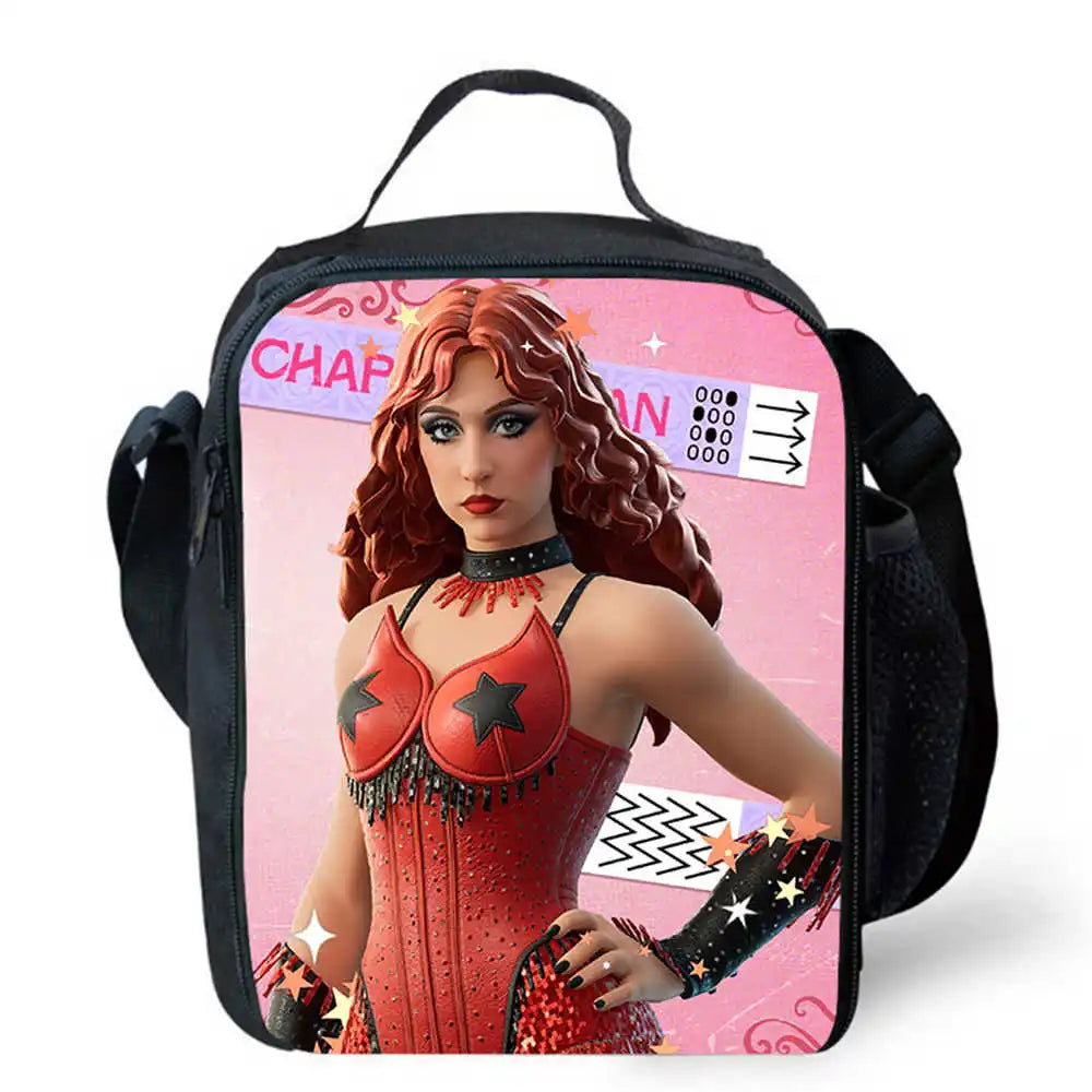 Lunch-Taschen für Kinder, Cartoon-Fortnite-Schul- und Picknicktaschen für Mädchen und Jungen, isolierte Kühltaschen für Kinder, tragbar und leicht