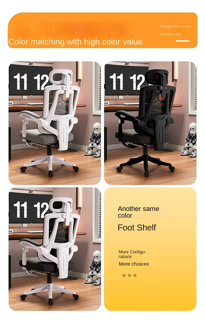 Sedia ergonomica da ufficio in mesh con supporto lombare, sedia da scrivania per computer a schienale alto per adulti, poltrona operativa confortevole per lunghe sessioni