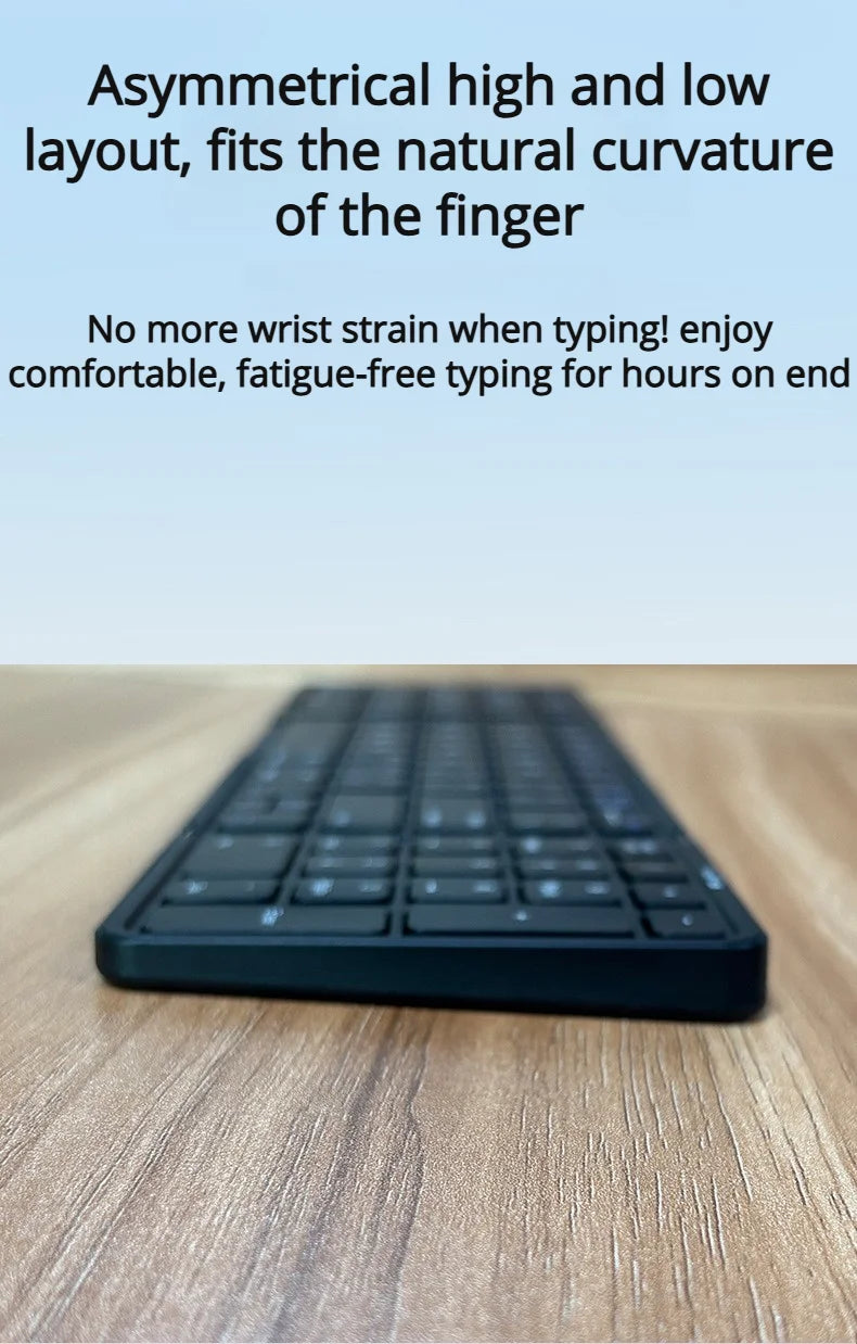 New Three-Fold Folding Bluetooth Keyboard With Touchpad Portable Foldable Keyboard For PC Mac Smartphone IPad