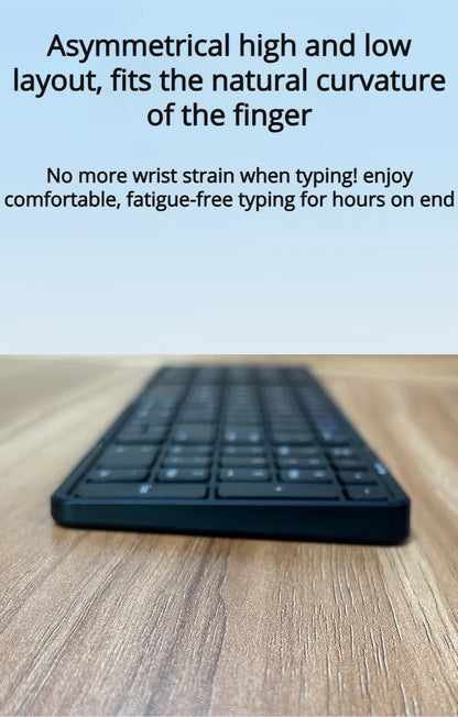 New Three-Fold Folding Bluetooth Keyboard With Touchpad Portable Foldable Keyboard For PC Mac Smartphone IPad
