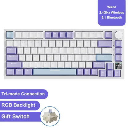 Ajazz AK820/AK820Pro Gaming Mechanical Keyboard Bluetooth 5.1/Wireless/Wired Custom Keyboard With Heat Exchange Sealed Button