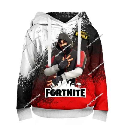Autumn New Sweatshirt T-shirt  Fortnite 3D Digital Printing Loose Comfortable Hooded Pullover