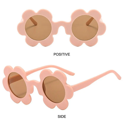 New Trendy Sunflower Sunglasses for Women Retro Round Flower Sun Glasses Fun Novel Disco/Festival/Party Shades for Adults